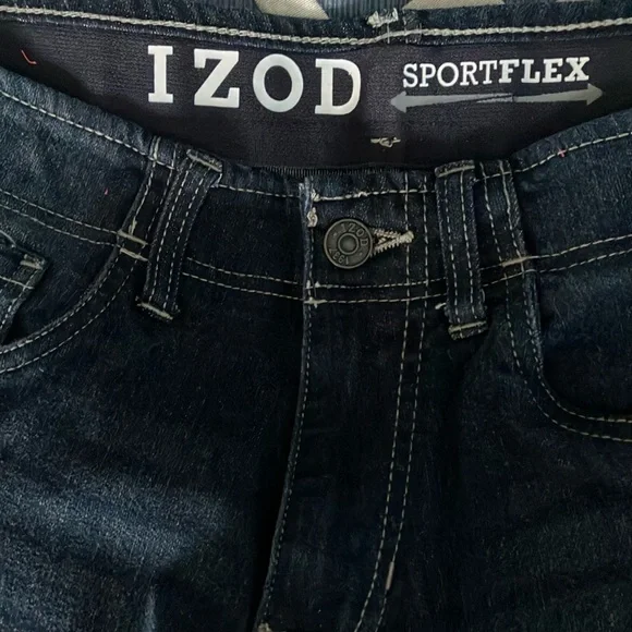 Izod Blue Straight fit Sportflex Denim Jeans - Picture 2 of 4